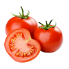 2 halved Roma Tomatoes